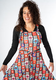 Tamar Retro Floral Print Pinafore