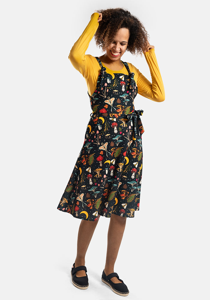 Tamar Woodland Mushroom Print Pinafore