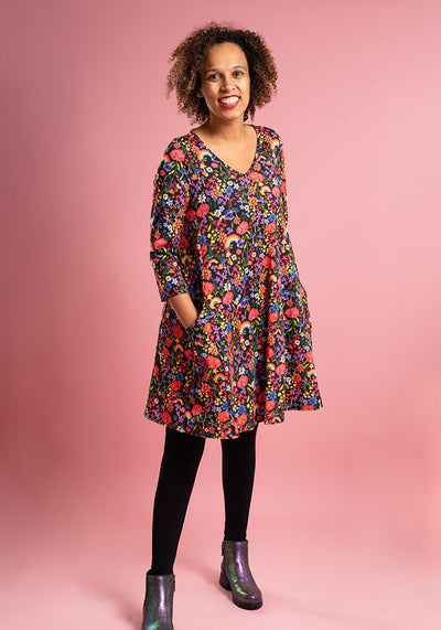 Tamsin Garden Rainbows Print A-Line Tunic