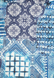Tana Blue Mosaic Tile Print Midi Dress