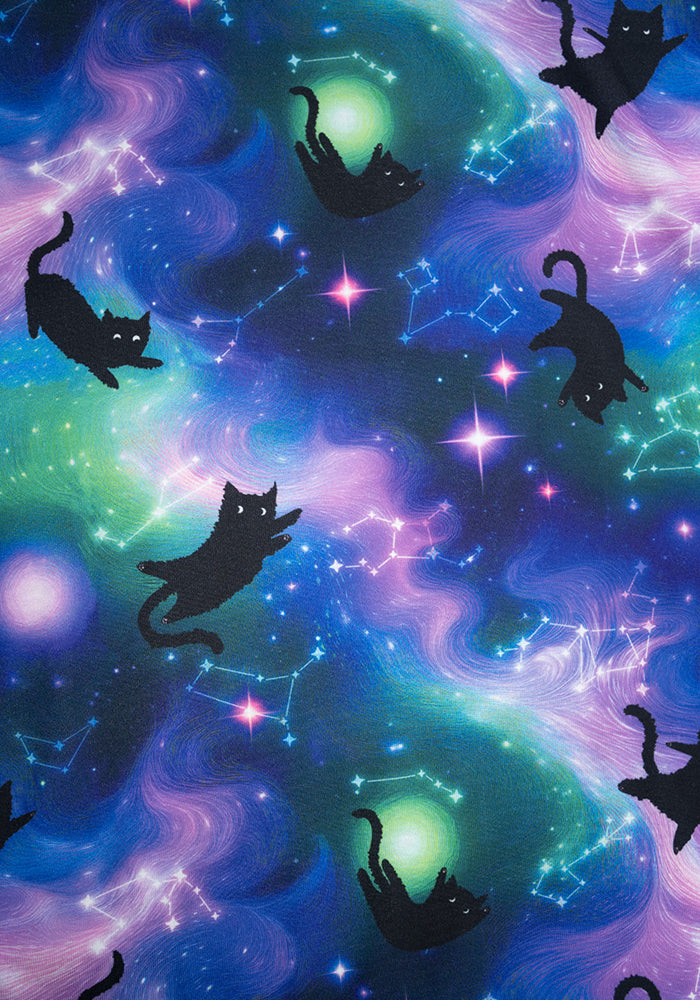Tanis Cosmic Cats Print Dress