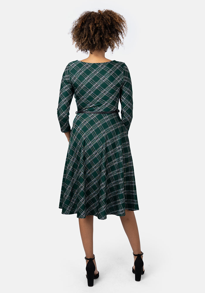 Tara Green Tartan Swing Dress
