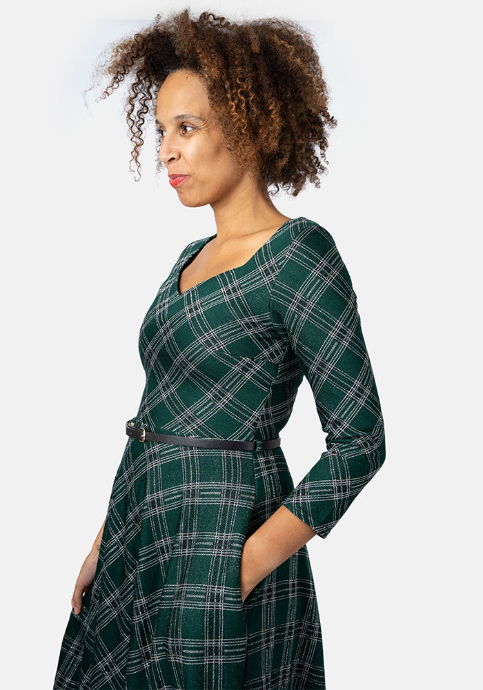 Tara Green Tartan Swing Dress