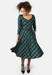 Tara Green Tartan Swing Dress