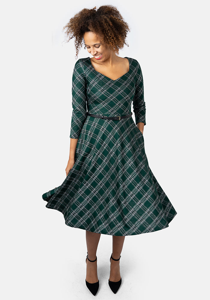 Tara Green Tartan Swing Dress