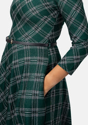 Tara Green Tartan Swing Dress