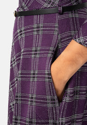 Tara Purple Tartan Swing Dress