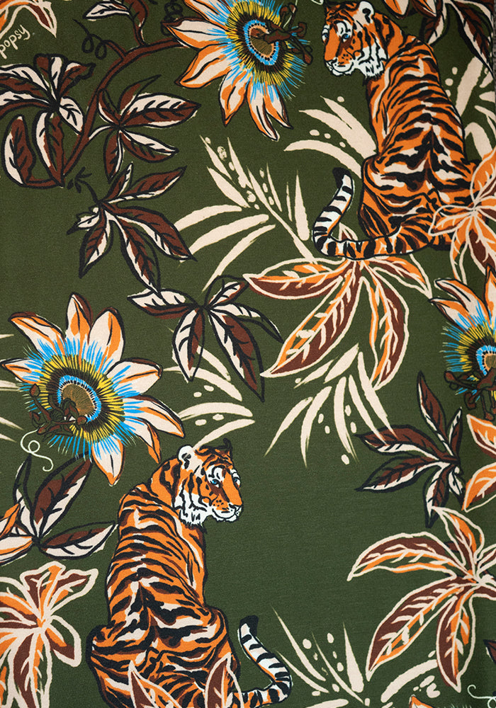Tashia Jungle Tiger Print Culotte Jumpsuit