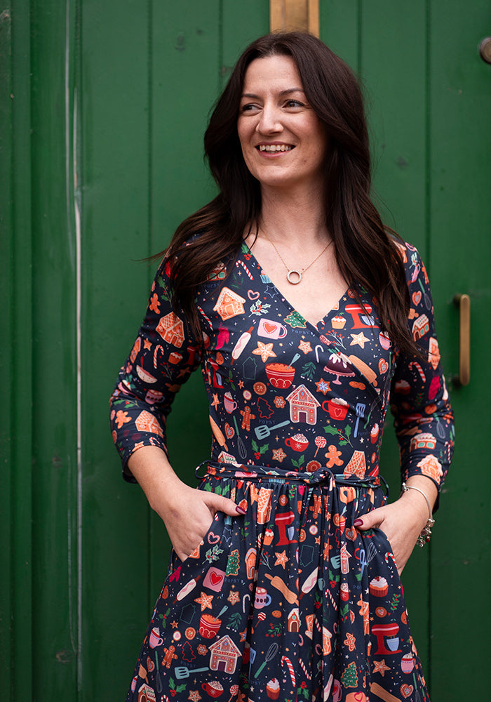 Tashna Christmas Baking Print Dress