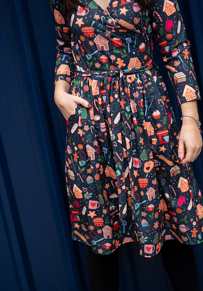 Tashna Christmas Baking Print Dress