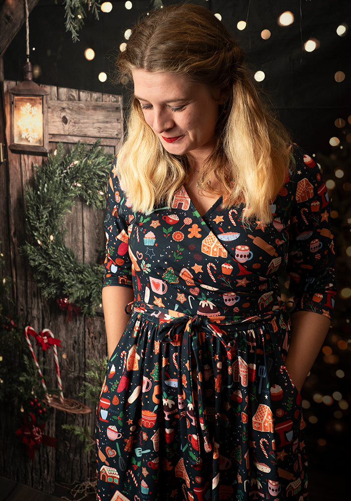 Tashna Christmas Baking Print Dress
