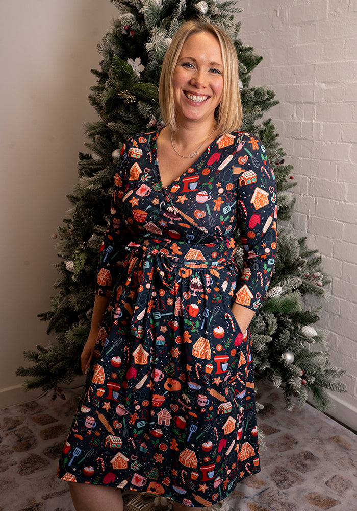 Tashna Christmas Baking Print Dress