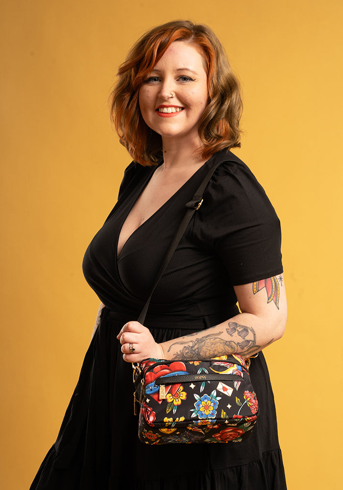 Tenth angle of Tattoo Print Cross Body Bag
