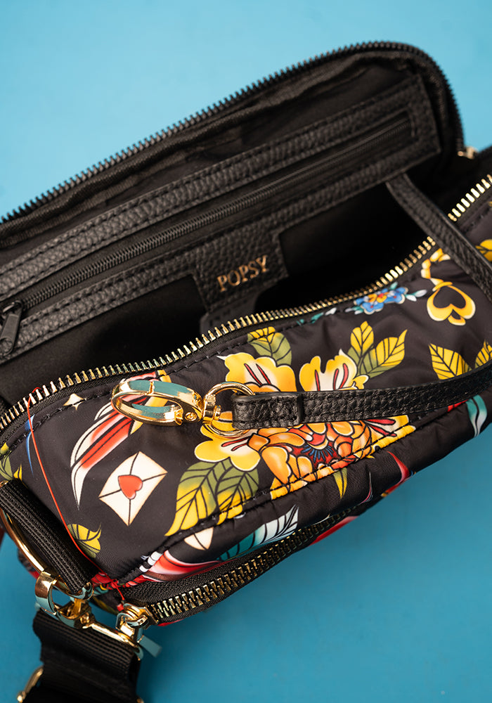 Fifth angle of Tattoo Print Cross Body Bag