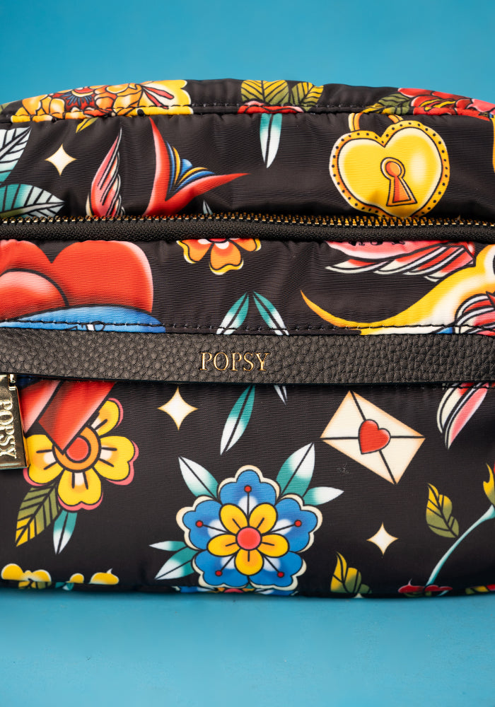 Third angle of Tattoo Print Cross Body Bag