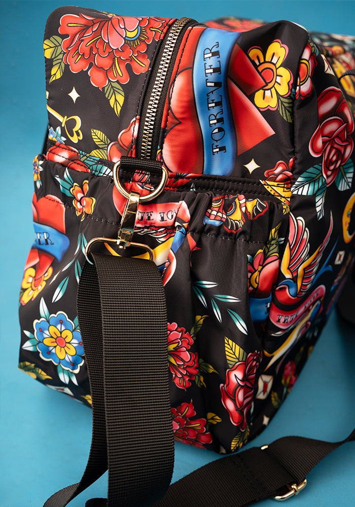 Eighth angle of Tattoo Print Holdall