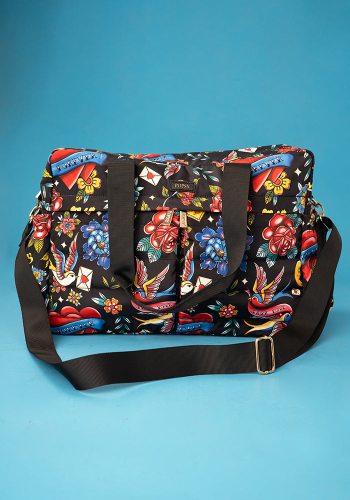 Sixth angle of Tattoo Print Holdall