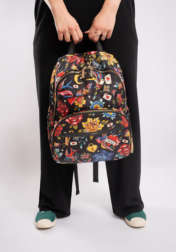 Seventh angle of Tattoo Print Popsy Rucksack