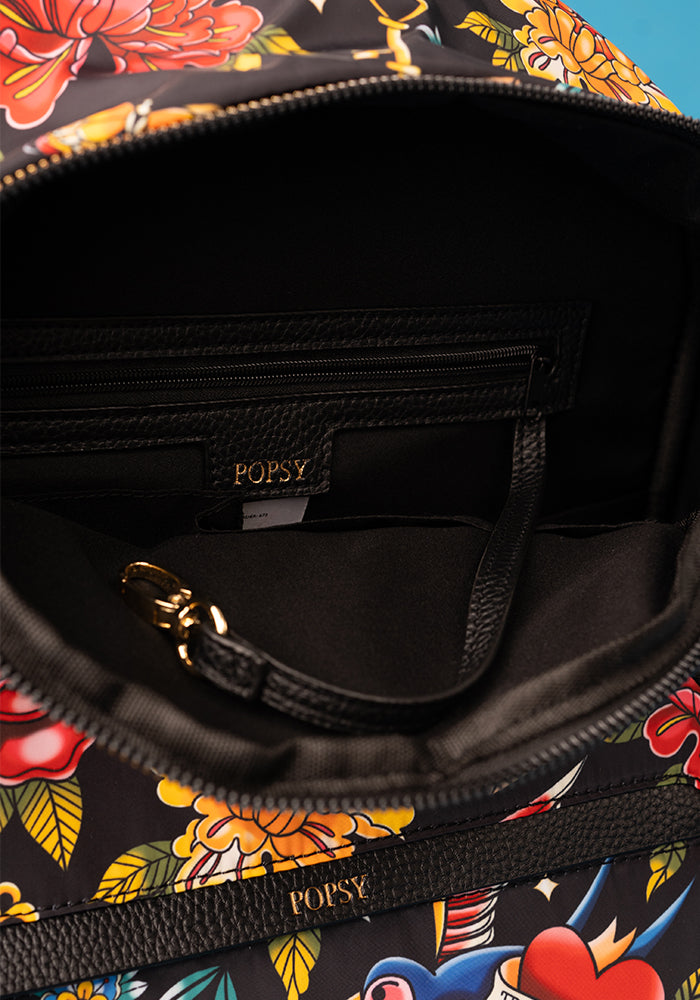 Second angle of Tattoo Print Popsy Rucksack