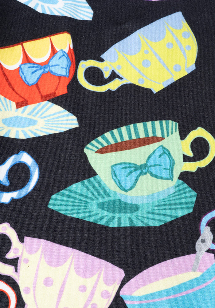Second angle of Heath Tea Cup Stack Print Leggings