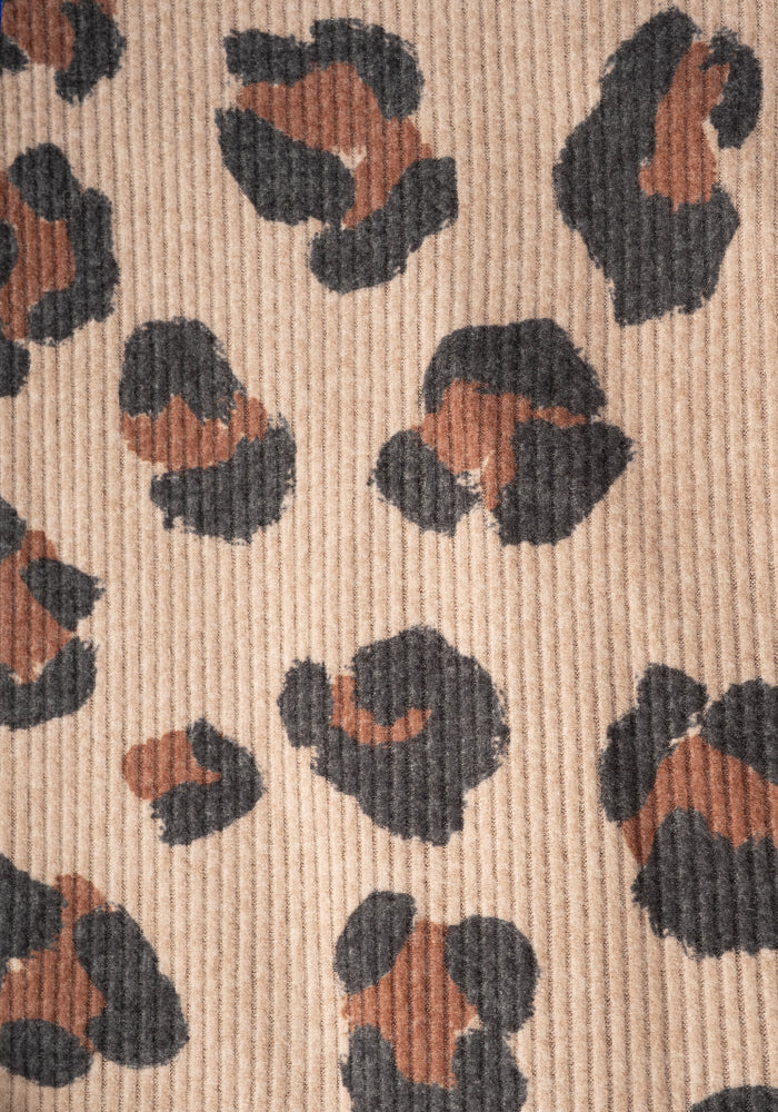 Second angle of Taylee Animal Brushed Rib Loungewear Set