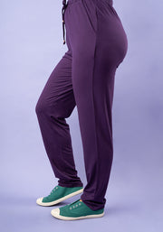 Taylen Dark Purple Viscose Harem Pants