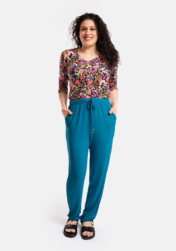 Taylen Teal Harem Pants