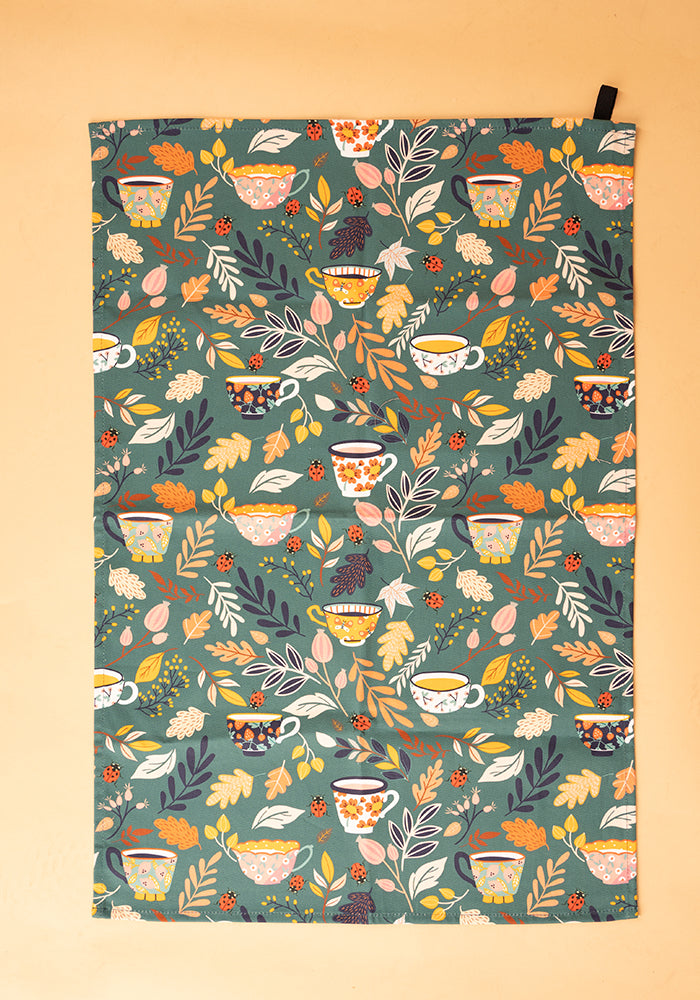 Tea Cup Print Popsy Tea Towel