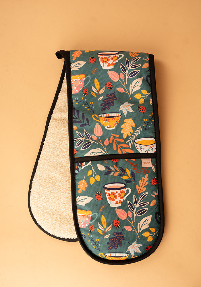 Tea Cup Print Popsy Oven Glove