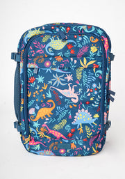 Teal Dinosaur Print Cabin Bag