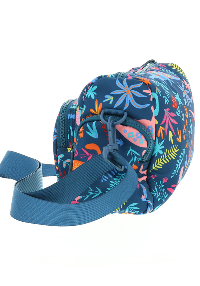 Teal Dinosaur Cross Body Bag