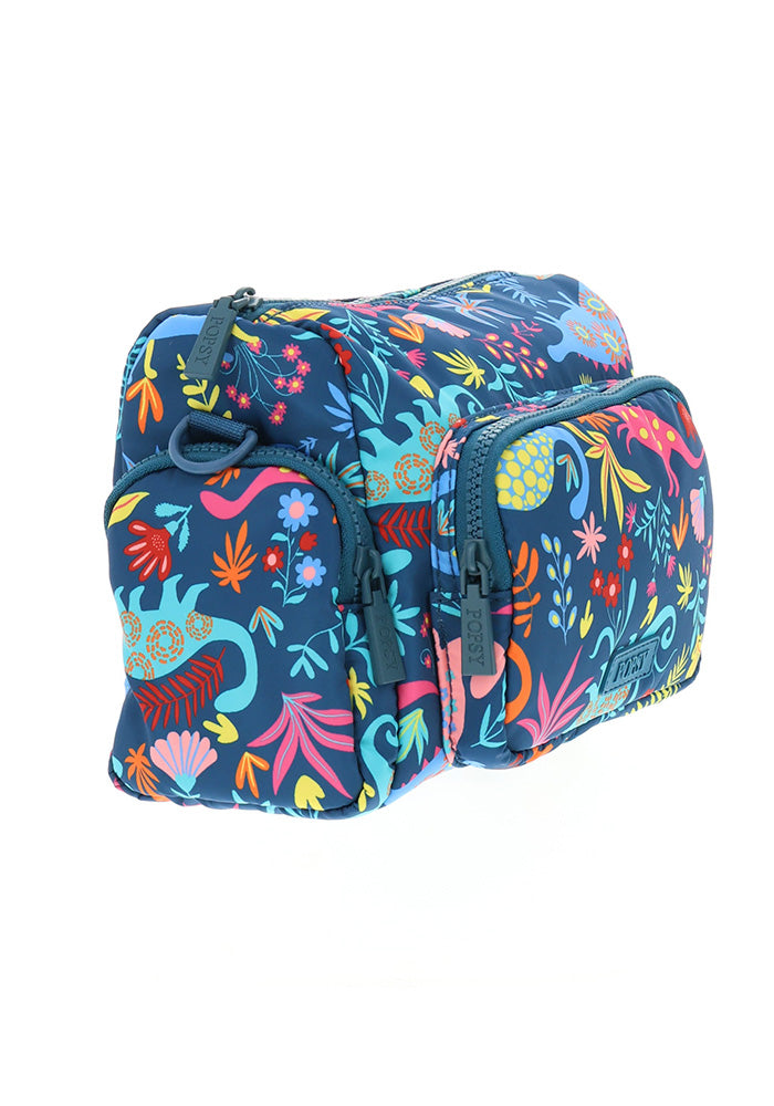 Teal Dinosaur Cross Body Bag
