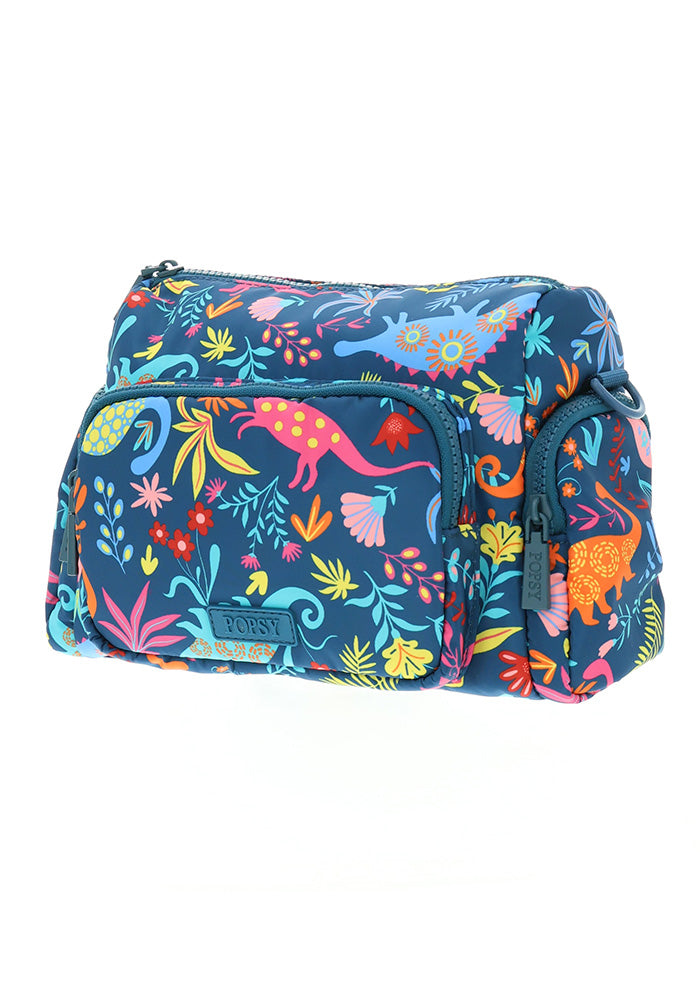 Teal Dinosaur Cross Body Bag