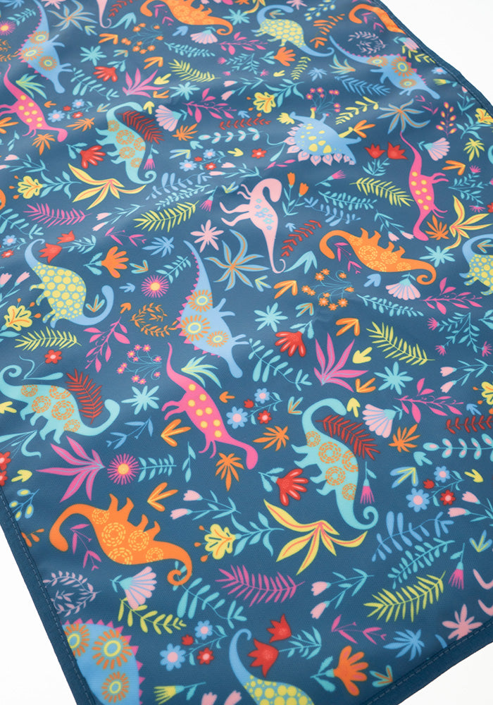 Thirteenth angle of Teal Dinosaur Maternity Bag