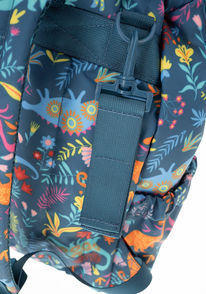 Ninth angle of Teal Dinosaur Maternity Bag