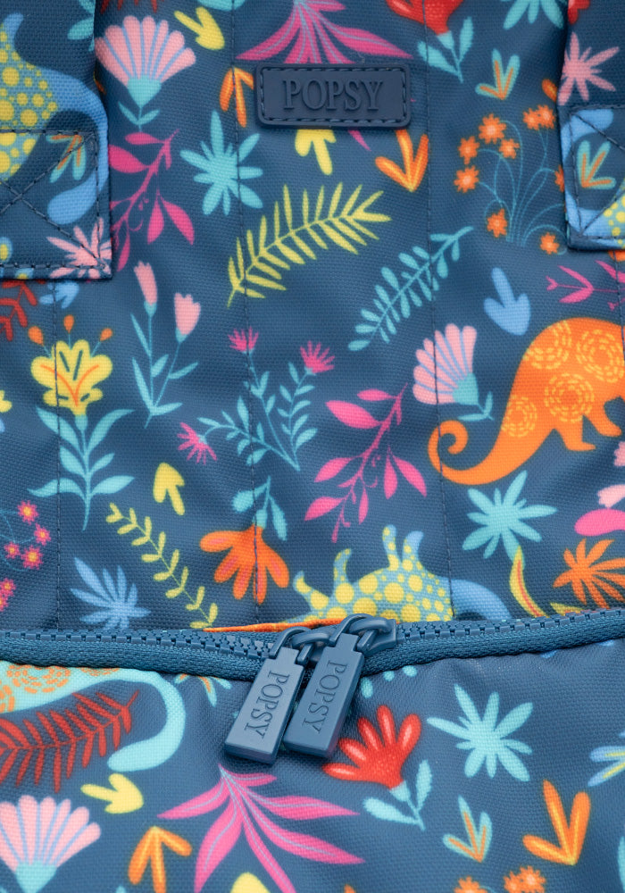 Eleventh angle of Teal Dinosaur Maternity Bag