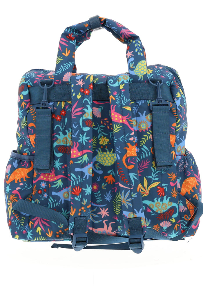 Fourth angle of Teal Dinosaur Maternity Bag