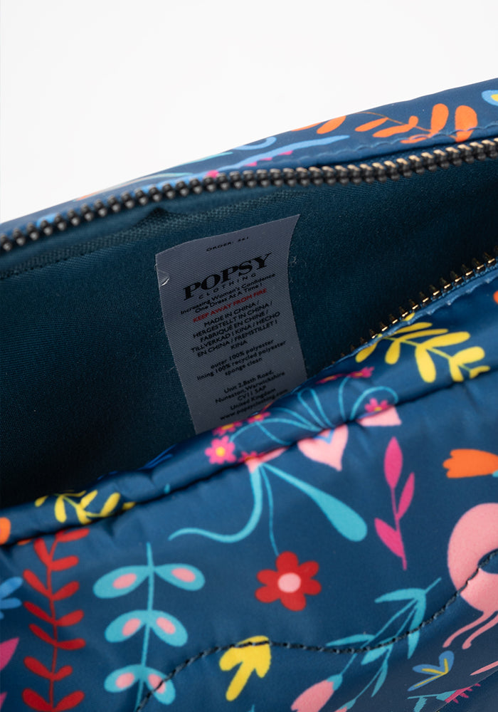 Teal Dinosaur Print Popsy Multi Use Bag