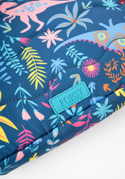 Teal Dinosaur Print Popsy Multi Use Bag