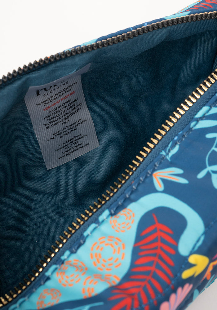 Teal Dinosaur Print Popsy Pencil Case