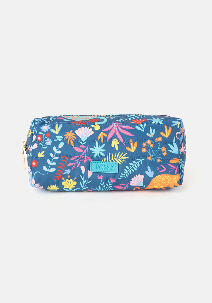 Teal Dinosaur Print Popsy Pencil Case