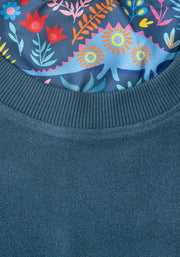 Teal Longline Popsy Sweatshirt