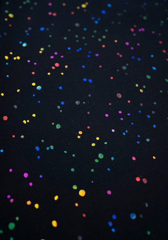 Second angle of Telese Rainbow Dot Foil Print Cotton Playsuit
