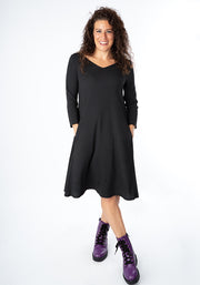 Tesni Black Trapeze Dress