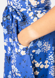 Thalia Blue Floral Print Dress