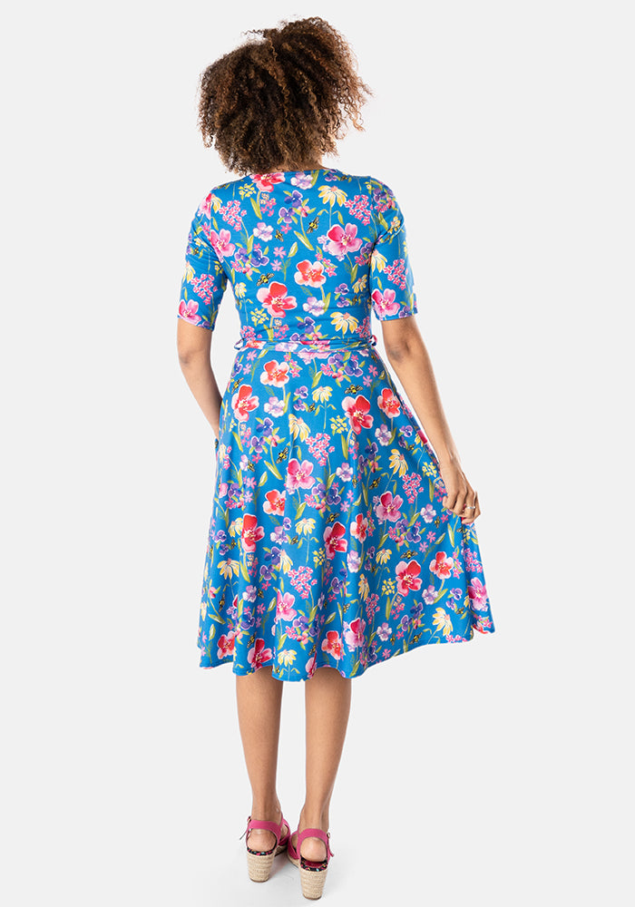 Thea Pretty Floral Print Swing Dress