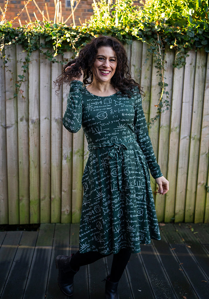 Theda Equation Print Dress