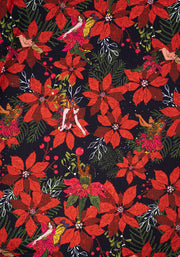 Nea Poinsettia Fairy Print Cotton Midi Dress