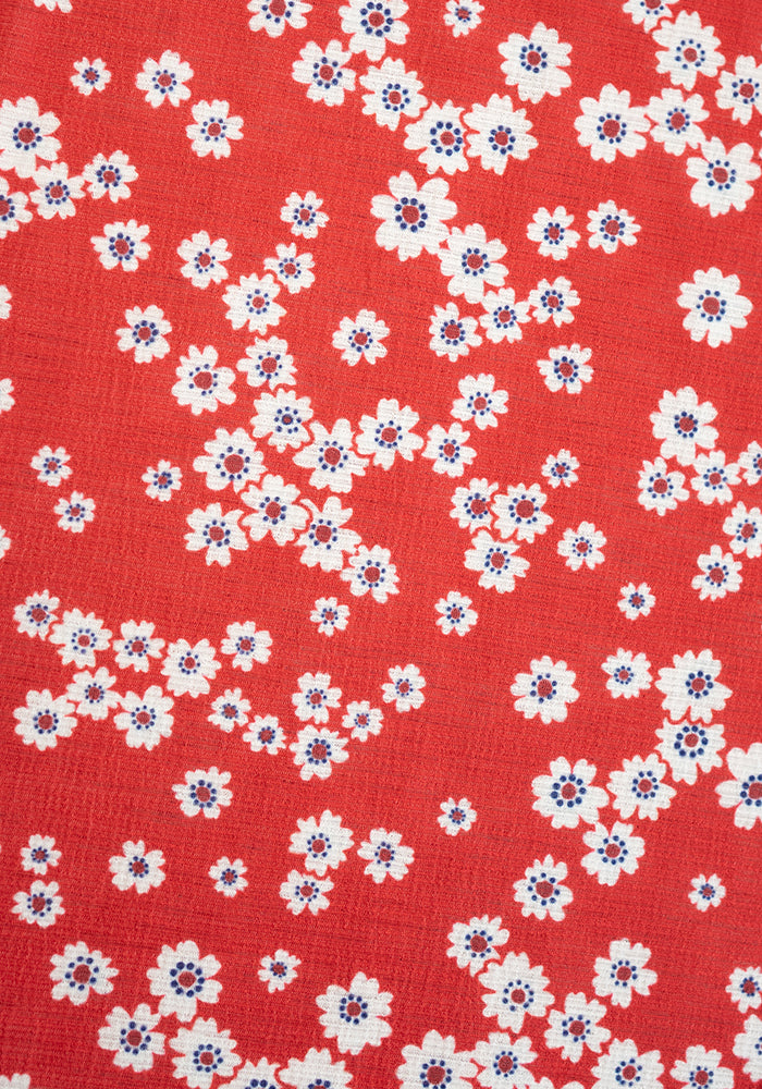 Thia Red Ditsy Floral Print Dress