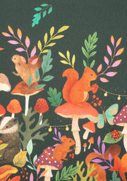 Elide Woodland Tea Party Border Print Dress